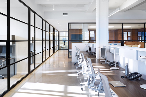 Space Reconfiguration using sliding stacking walls, swing doors, fixed panels | Acxiom Corporate Headquarters | Wide Opening Without Tracks on the Floor | Architect: Amy Lopez-Cepero Architects