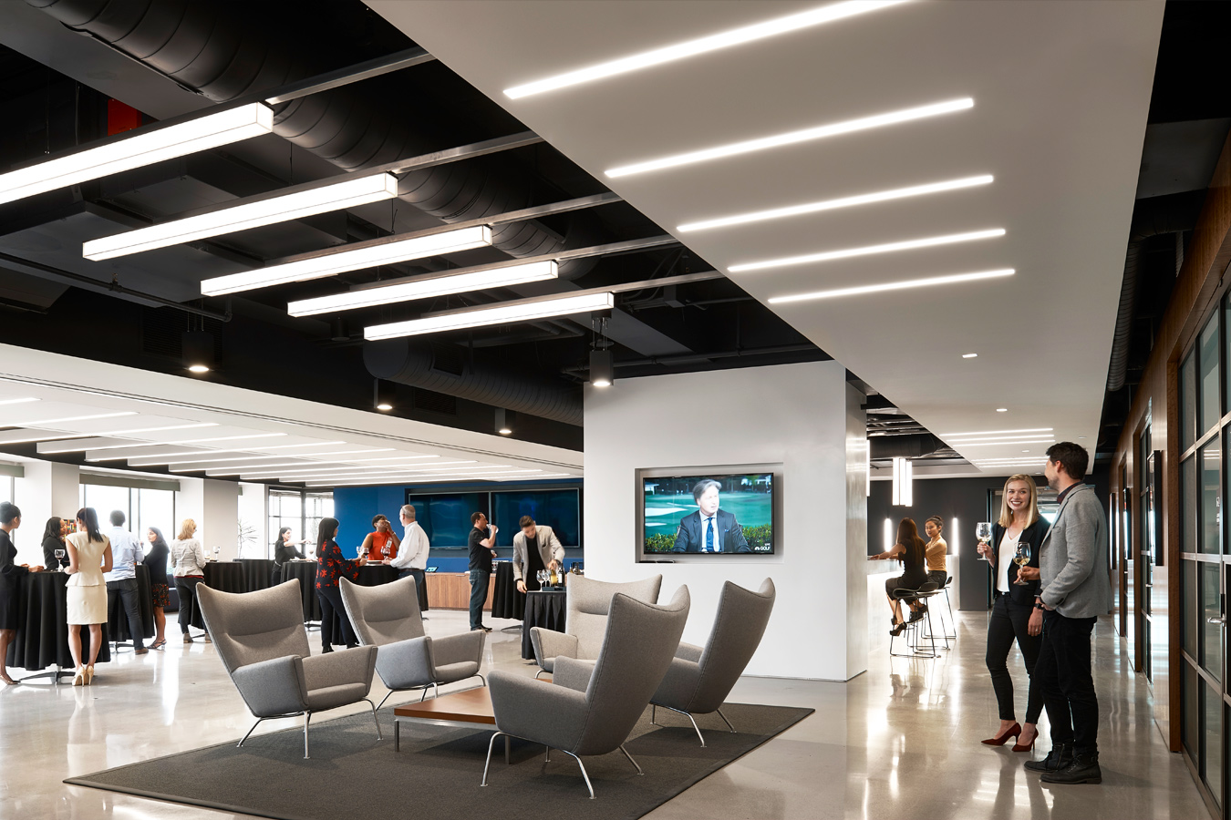 Akin Gump Office | Architect: Gensler | Swing Doors, Fixed Panels, Operable Walls | Reconfigurable Open Space Closed with Sliding Partitions