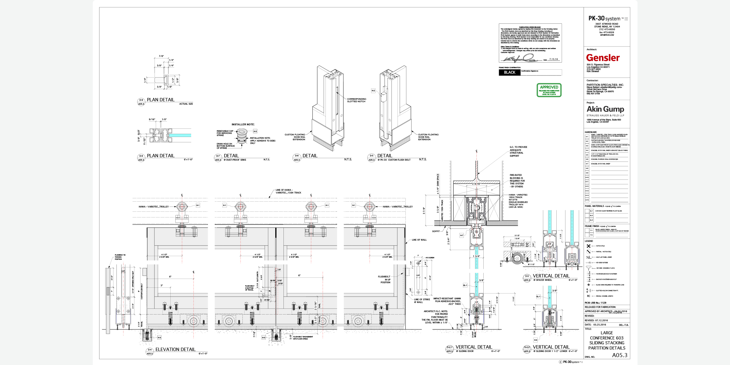 Akin Gump Office | Architect: Gensler | Swing Doors, Fixed Panels, Operable Walls