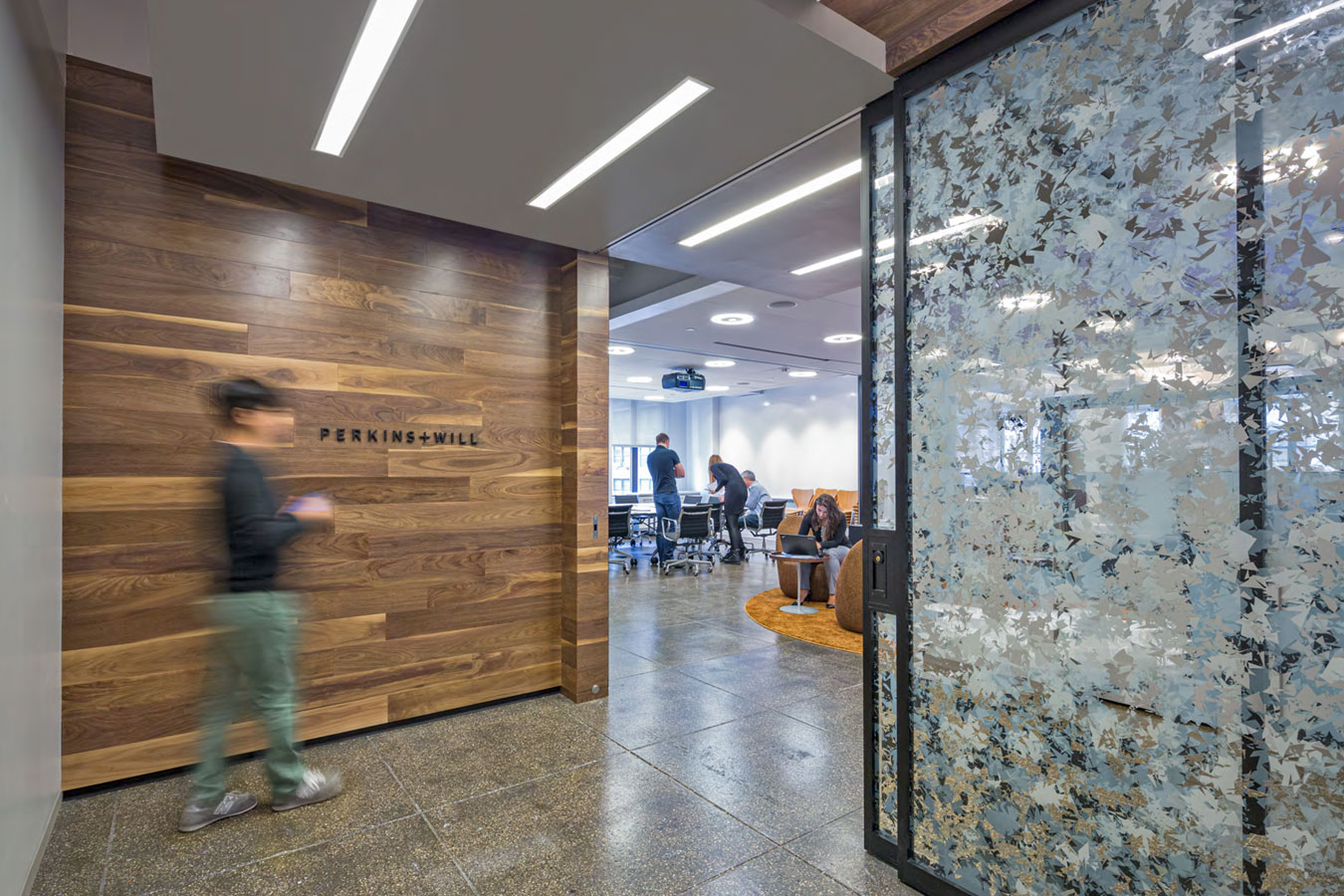 Perkins + Will, NYC | Space configuration flexibility | 63 Linear Feet, Sliding doors + Fixed Panels + Swing Door